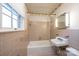 Clean bathroom featuring a shower/tub combo and updated vanity at 4745 16Th Street Ne Dr, Hickory, NC 28601