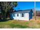 Small detached guest house with blue siding and shutters at 4745 16Th Street Ne Dr, Hickory, NC 28601