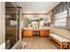 Large bathroom with walk-in shower, double vanity, and ample storage at 795 French Belk Rd, Mt Ulla, NC 28125