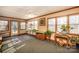 Bright sun room with lots of natural light, windows, and room for plants and relaxing at 795 French Belk Rd, Mt Ulla, NC 28125