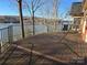 Spacious deck featuring views of the lake and a metal railing at 990 19Th Nw Ave, Hickory, NC 28601