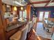 A kitchen with stainless steel appliances, granite countertops, and a view to the dining area and water at 990 19Th Nw Ave, Hickory, NC 28601