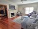 Cozy living room with hardwood floors, fireplace and comfortable seating at 990 19Th Nw Ave, Hickory, NC 28601
