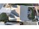 Top-down view of house, highlighting roof and backyard at 112 Artisan Ct, Mooresville, NC 28117