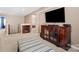 Spacious living room with fireplace and built-in media cabinet at 112 Artisan Ct, Mooresville, NC 28117