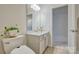 Small bathroom with a toilet and vanity at 15618 Aviary Orchard Way, Charlotte, NC 28278