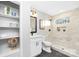 Clean bathroom with white vanity and a walk-in shower at 1740 Northcliff Dr, Charlotte, NC 28216