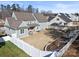 House with fenced backyard, aerial view at 3912 13Th Ne St, Hickory, NC 28601