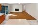 Spacious living room with hardwood floors and fireplace at 801 Crestridge Rd, Statesville, NC 28677