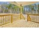 Wooden deck overlooking a wooded backyard at 1105 Stanback Rd, Chester, SC 29706