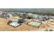 Aerial view of community amenities including pool and tennis courts at 11058 Argosy Dr, Lancaster, SC 29720