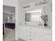 Double vanity bathroom with a large mirror and access to bedroom at 11058 Argosy Dr, Lancaster, SC 29720