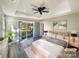 Virtually staged main bedroom with sliding glass doors to a deck at 1324 Crawford Rd # 6, Rock Hill, SC 29730
