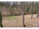 Scenic backyard view of the property showing wooded area with mature trees at 1418 Nottingham Rd, Kannapolis, NC 28081