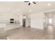 Open concept kitchen with an island, stainless steel appliances, and light flooring at 150 Adams Tree Way, Troutman, NC 28166