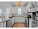 Modern kitchen with stainless steel appliances and granite countertops at 156 Singleton Rd, Mooresville, NC 28117