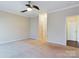 Large bedroom with ceiling fan and carpet at 1903 46Th Avenue Ne Dr, Hickory, NC 28601