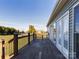 Wooden deck overlooks a grassy backyard at 1903 46Th Avenue Ne Dr, Hickory, NC 28601