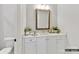 Clean bathroom with a modern vanity and a large mirror at 5053 Townsend Rd, Lancaster, SC 29720