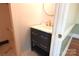 Small bathroom with modern vanity and fixtures at 9 N 11Th Ave, Maiden, NC 28650