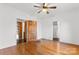 Simple bedroom with hardwood floors and access to closet and bath at 956 Stony Point Rd, Kings Mountain, NC 28086