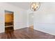 Bright dining room with hardwood floors and chandelier at 956 Stony Point Rd, Kings Mountain, NC 28086