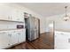 White kitchen with stainless steel appliances and microwave at 956 Stony Point Rd, Kings Mountain, NC 28086