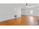 Bright living room with hardwood floors and wood burning fireplace at 956 Stony Point Rd, Kings Mountain, NC 28086