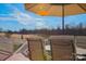 Deck overlooking a golf course with patio furniture at 104 Fox Den Cir, Statesville, NC 28677