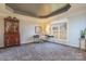 Home office with built-in cabinet and large window overlooking yard at 104 Fox Den Cir, Statesville, NC 28677