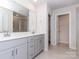 Modern bathroom with double vanity and walk-in shower at 1334 31St St # 6, Conover, NC 28613