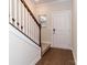 Entryway with staircase, hardwood floors, and a white door at 1334 31St St # 6, Conover, NC 28613