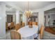 Spacious dining area with a chandelier and large table at 5914 Mayapple Ln, Charlotte, NC 28269