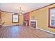 Dining room with fireplace and built-in shelving at 936 23Rd Ne Ave, Hickory, NC 28601