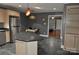 Kitchen with an island, stainless steel appliances, and dark counters at 109 Shamrock Dr, Chester, SC 29706