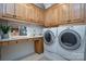 Laundry room with washer, dryer, and built-in cabinets at 234 Glenbrook Springs None, New London, NC 28127