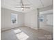 Bedroom with ceiling fan, neutral walls, and carpet flooring at 350 Orr Dr, Rock Hill, SC 29730