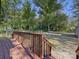 Wooden deck overlooking backyard with steps leading down at 350 Orr Dr, Rock Hill, SC 29730