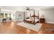 Spacious bedroom with hardwood floors, large windows, and built in desk at 424 Fairhaven Ct, Waxhaw, NC 28173