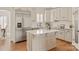 Modern kitchen with stainless steel appliances and island at 424 Fairhaven Ct, Waxhaw, NC 28173