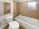 Clean bathroom with a shower/tub combo and neutral tile at 638 Chipley Ave # 6, Charlotte, NC 28205