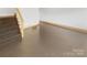 Modern stairs with dark stained wood and white railings at 638 Chipley Ave # 6, Charlotte, NC 28205