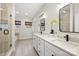 Elegant bathroom featuring double vanity and soaking tub at 741 Mcalway Rd, Charlotte, NC 28211