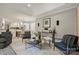 Bright living room features stylish furniture and a view into the kitchen at 741 Mcalway Rd, Charlotte, NC 28211