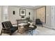 Cozy sitting area with armchairs, coffee table, and large artwork at 741 Mcalway Rd, Charlotte, NC 28211