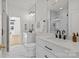 Elegant bathroom with marble shower and modern vanity at 9025 Tynecastle Commons Ct # 2, Charlotte, NC 28226