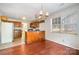 Bright dining room with hardwood floors and sliding glass doors at 9336 Amy Dr, Charlotte, NC 28213