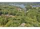Aerial view showing home's location on the lake at 1090 N Saunders Dr, Catawba, NC 28609