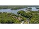 Aerial view of lakefront property and homes at 1090 N Saunders Dr, Catawba, NC 28609