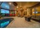 Spacious covered patio with pool and outdoor seating area at 1090 N Saunders Dr, Catawba, NC 28609